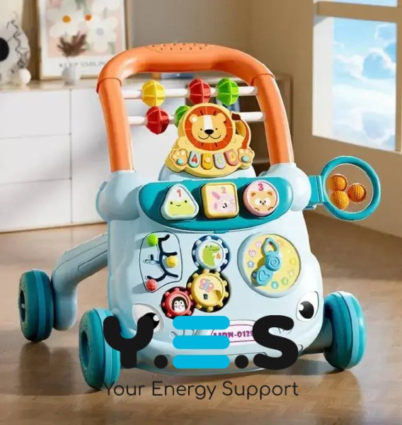 Дитячі ходунки-каталка 4в1 з розвивальним центром: сортер, шестерні, баскетбольне кільце