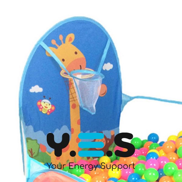 Дитячий ігровий манеж-басейн для м’ячиків з текстильним кошиком для малюків