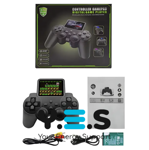 Портативна ретро міні-ігрова приставка Gamepad S10, екран 2,4″, 520 ігор, джойстик