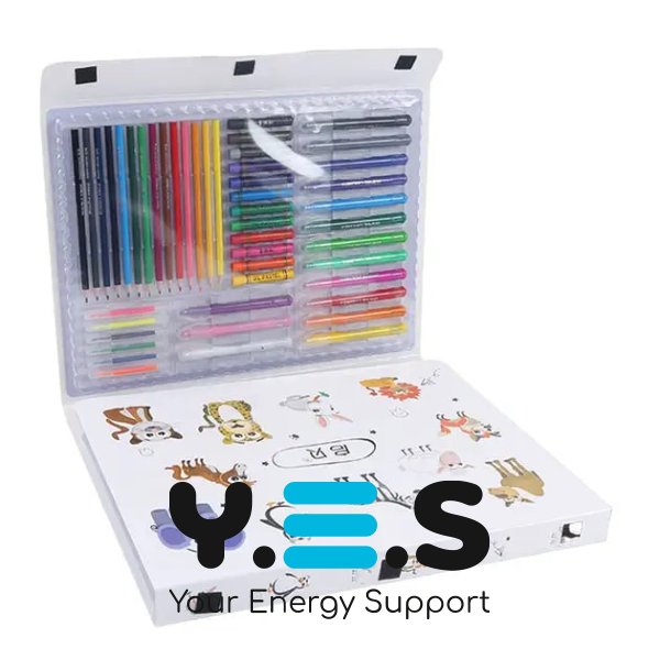 Дитячий набір для малювання 007: 98 предметів, мольберт у кейсі, набір для творчості