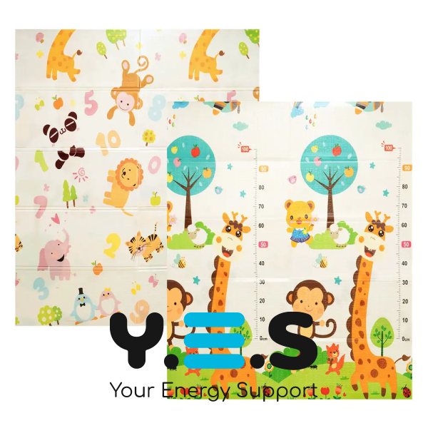 Дитячий складний термокилимок для гри й розвитку 150×180 см, Folding baby mat, ростомір