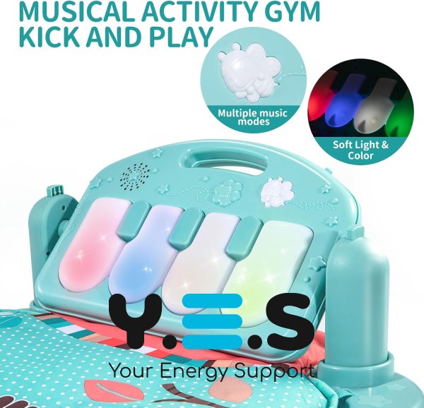 Музичний розвивальний килимок B250 для малюків — багатофункціональний дитячий ігровий килимок