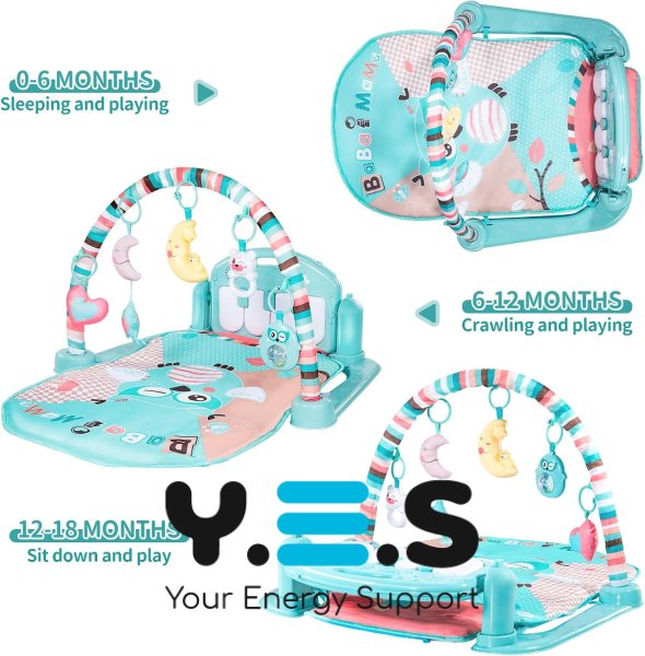 Музичний розвивальний килимок B250 для малюків — багатофункціональний дитячий ігровий килимок