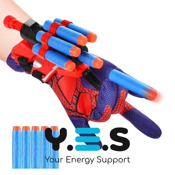 Іграшкова рукавичка Людини-павука «павутинка» з м’якими кулями для дітей