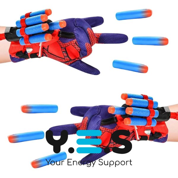 Іграшкова рукавичка Людини-павука «павутинка» з м’якими кулями для дітей