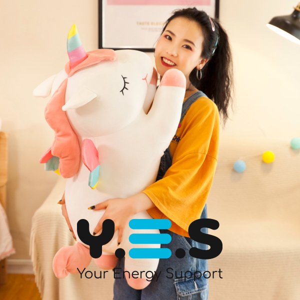 Плюшева м’яка іграшка єдиноріг-обіймашка для дітей, 40 см