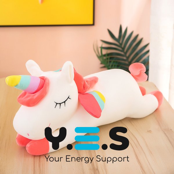 Плюшева м’яка іграшка єдиноріг-обіймашка для дітей, 40 см