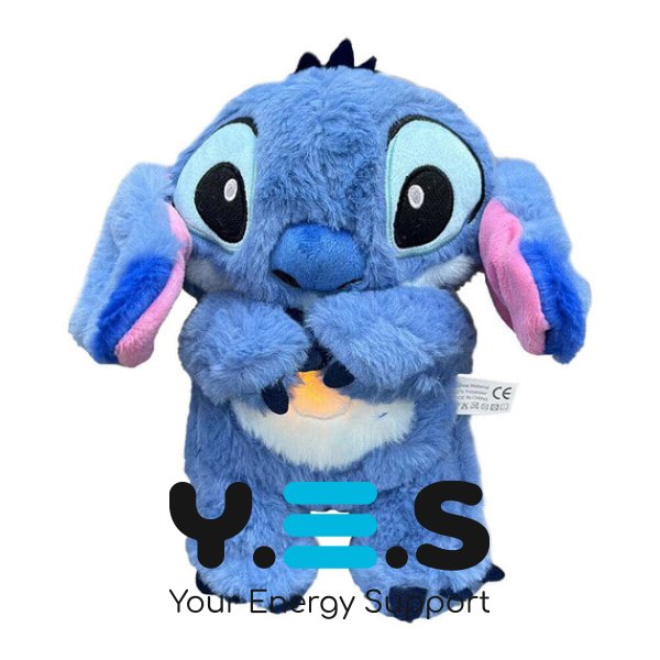 Інтерактивний нічник-стіч для сну: дихаюча плюшева іграшка-світильник (веселий)