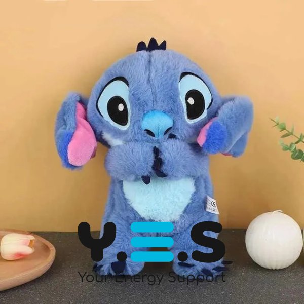 Інтерактивний нічник-стіч для сну: дихаюча плюшева іграшка-світильник (веселий)