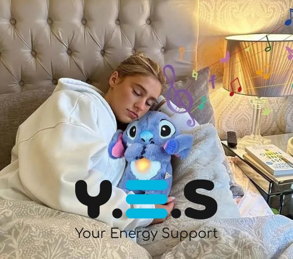 Інтерактивний нічник-стіч для сну: дихаюча плюшева іграшка-світильник (веселий)