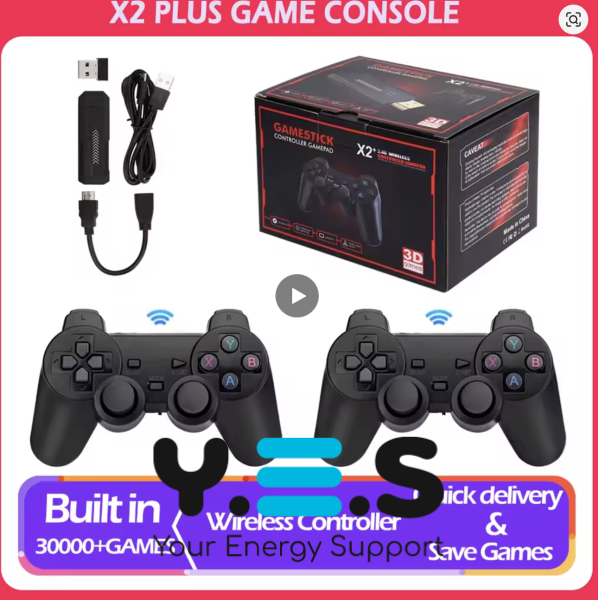 Ігрова приставка X2 Plus Gamestick 64GB, 4K Ultra HD, 2 бездротові джойстики