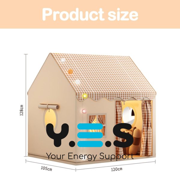 Складна дитяча палатка-будиночок з віконцями та дахом, велика ігрова палатка для дітей
