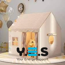 Складна дитяча палатка-будиночок з віконцями та дахом, велика ігрова палатка для дітей