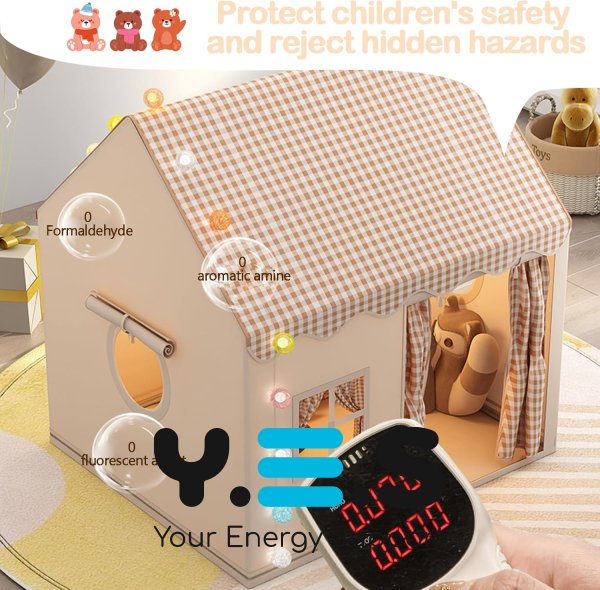 Складна дитяча палатка-будиночок з віконцями та дахом, велика ігрова палатка для дітей