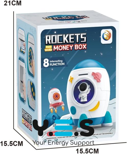 Дитячий електронний сейф-скарбничка «Ракета» 852A з музикою