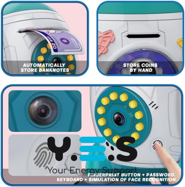 Дитячий електронний сейф-скарбничка «Ракета» 852A з музикою