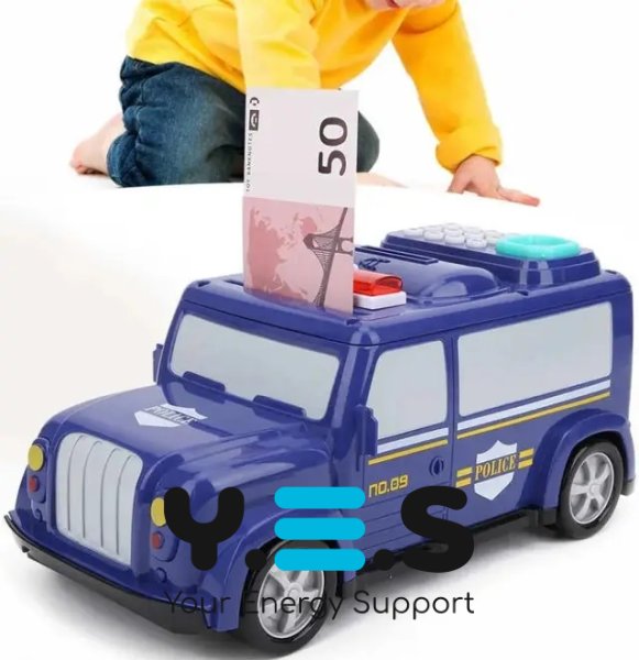 Дитячий електронний сейф-скарбничка «Поліцейська машина» 589-13B