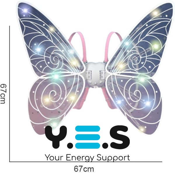 LED-крила феї Shadow Angel з підсвічуванням і рухомим механізмом для чарівного образу