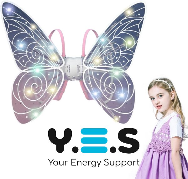 LED-крила феї Shadow Angel з підсвічуванням і рухомим механізмом для чарівного образу