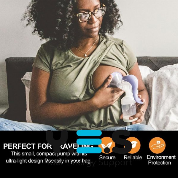 Ручний силіконовий молоковідсмоктувач портативний + пляшечка для годування і зберігання молока