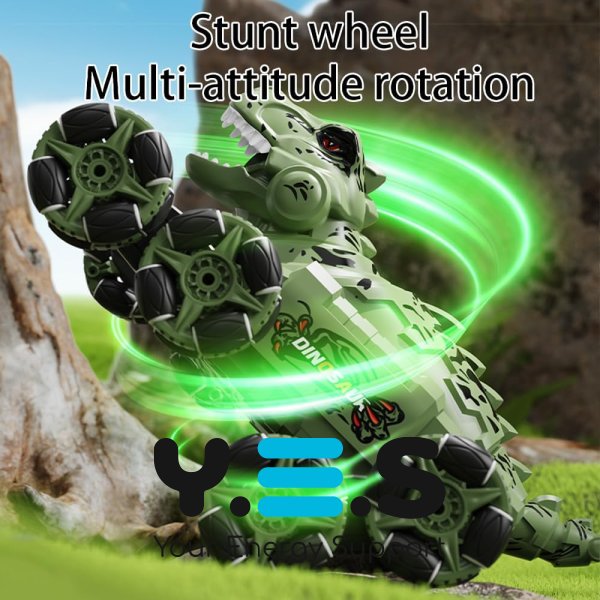 RC динозавр-трансформер: 8-колісна трюкова машинка-робот на радіокеруванні