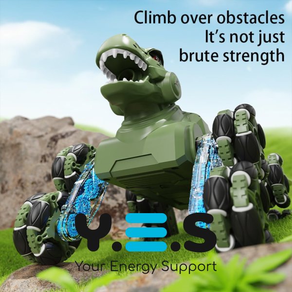 RC динозавр-трансформер: 8-колісна трюкова машинка-робот на радіокеруванні