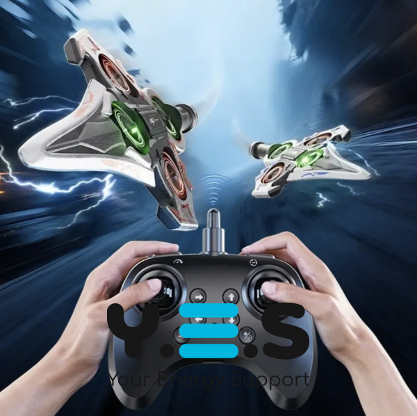 Радіокерований дрон-літак Drone KS-199 «літаючий меч» з трюками 360° та LED-підсвіткою