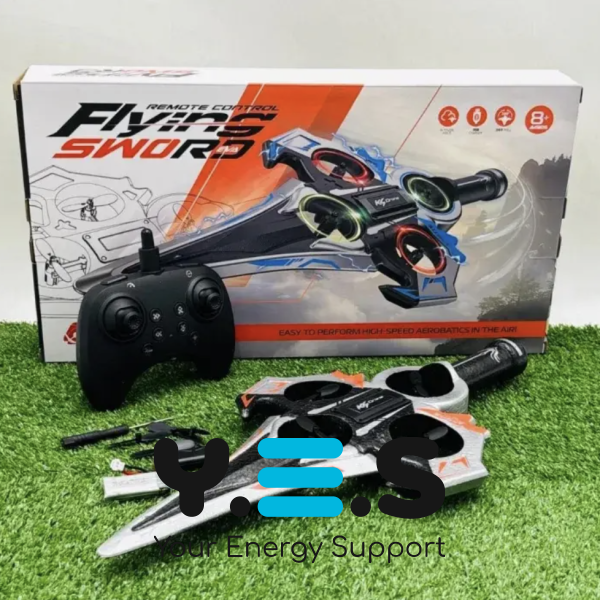 Радіокерований дрон-літак Drone KS-199 «літаючий меч» з трюками 360° та LED-підсвіткою
