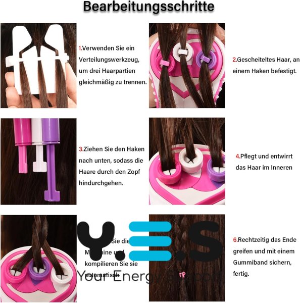 Дитячий набір для плетіння косичок 892-1 для стильних зачісок і гри в перукаря