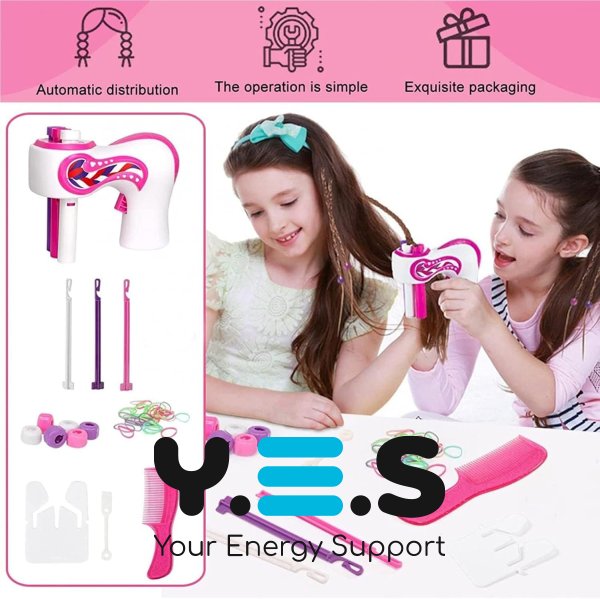 Дитячий набір для плетіння косичок 892-1 для стильних зачісок і гри в перукаря