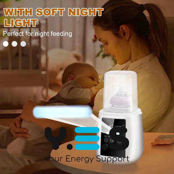 Портативний стерилізатор‑підігрівач дитячих пляшечок 8в1 від акумулятора, USB зарядка