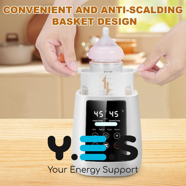 Портативний стерилізатор‑підігрівач дитячих пляшечок 8в1 від акумулятора, USB зарядка