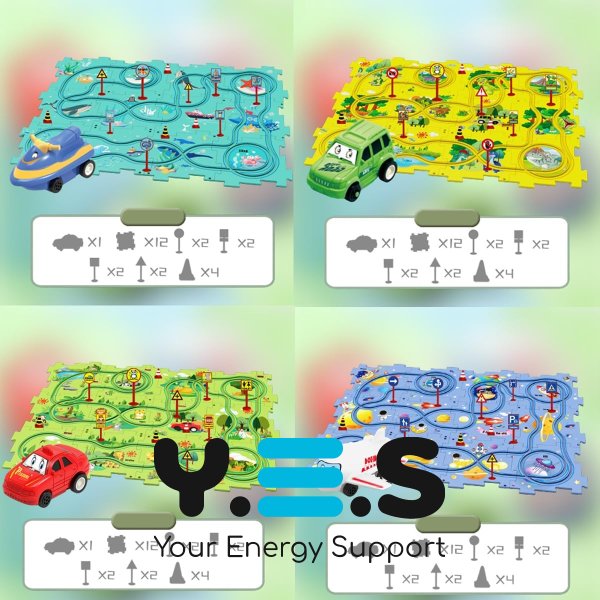 Розвивальний пазл-іграшка 5PCS Rail Car для дітей (5 елементів)