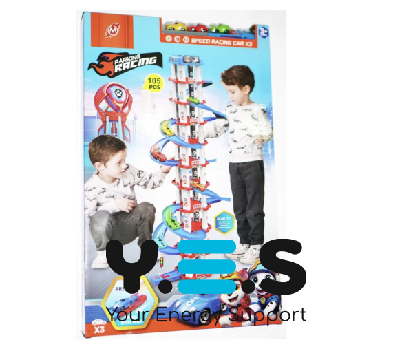 Ігрова траса‑парковка для дітей Childrens Rail Car MH2006, сімейний набір