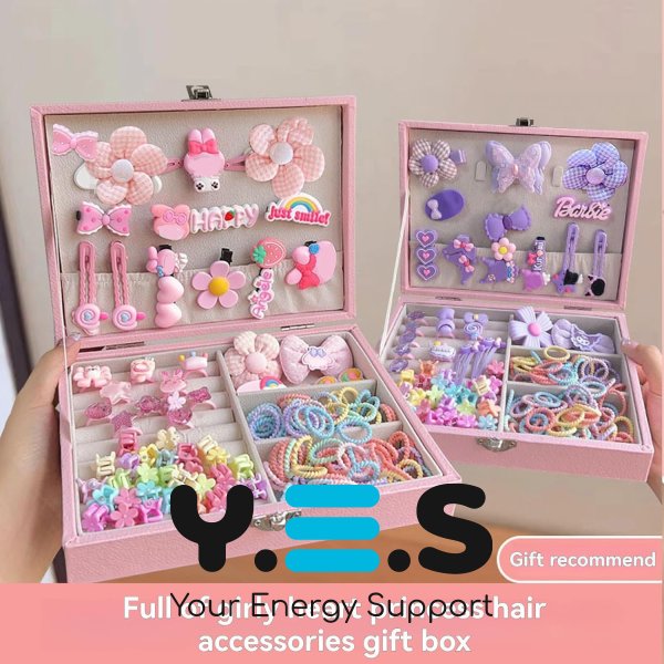 Подарунковий дитячий набір аксесуарів для волосся Kuromi: шпильки та гумки