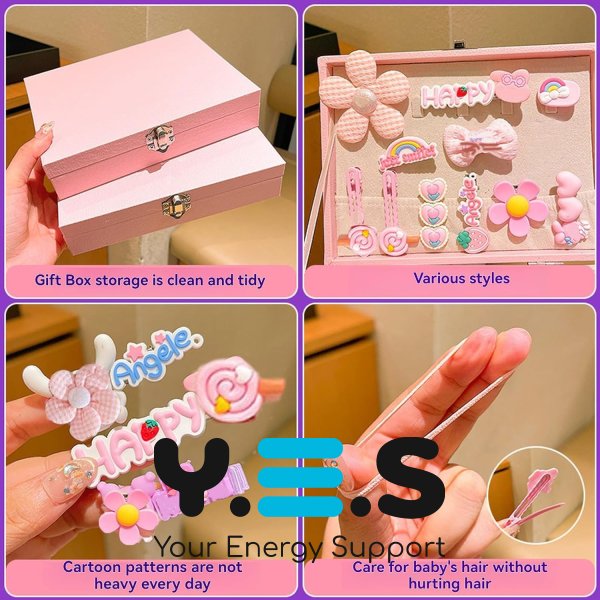 Подарунковий дитячий набір аксесуарів для волосся Kuromi: шпильки та гумки