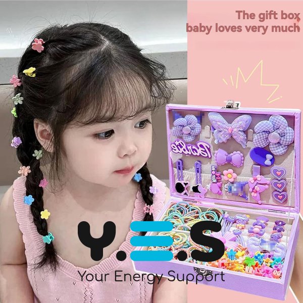 Подарунковий дитячий набір аксесуарів для волосся Kuromi: шпильки та гумки