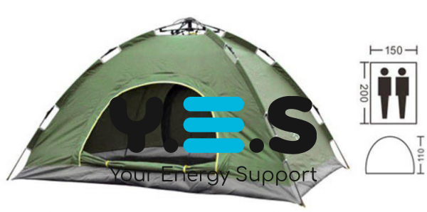 Автоматичний туристичний намет для 2 осіб 200×130 см з каркасом PR5