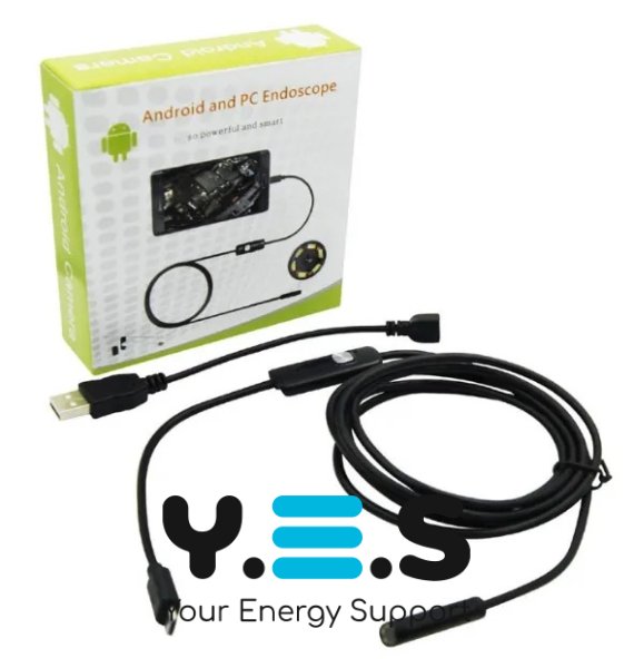 Ендоскоп-камера USB 2 м для Android та PC: гнучка для смартфона, планшета, ноутбука