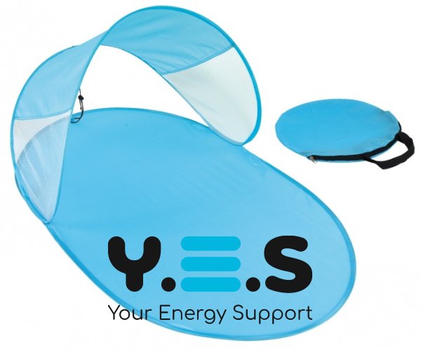 Пляжна підстилка‑намет автоматична з сонцезахисним козирком (тент) 150×80×50 см