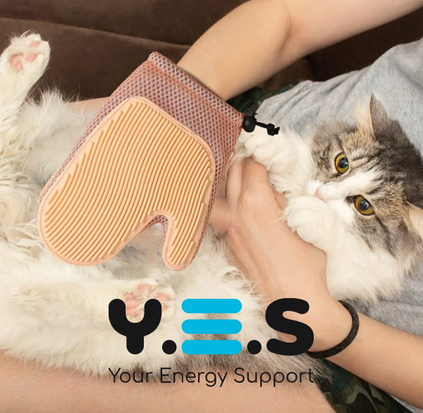 Рукавичка-щітка 2в1 XL-147: вичісування котів і собак та зняття шерсті з меблів/тканин, двостороння масажна