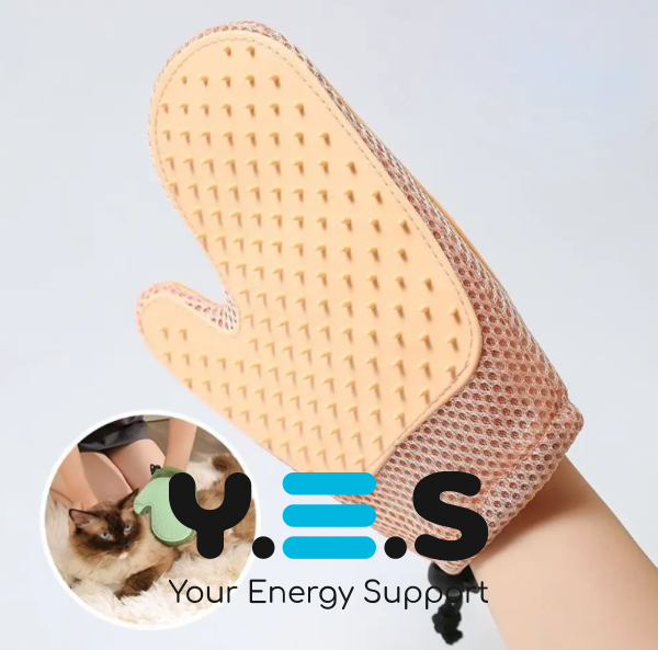 Рукавичка-щітка 2в1 XL-147: вичісування котів і собак та зняття шерсті з меблів/тканин, двостороння масажна