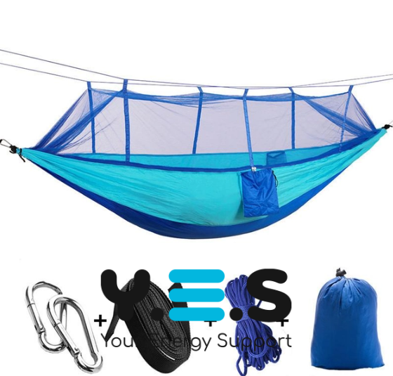 Підвісний гамак із антимоскітною захисною сіткою, 240×150 см