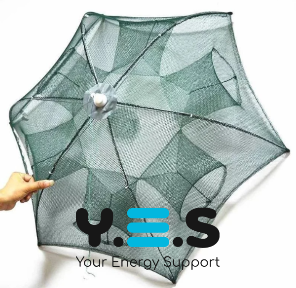 Складана рибальська верша «павук» на 6 отворів: сітка-пастка для риби, раків і креветок