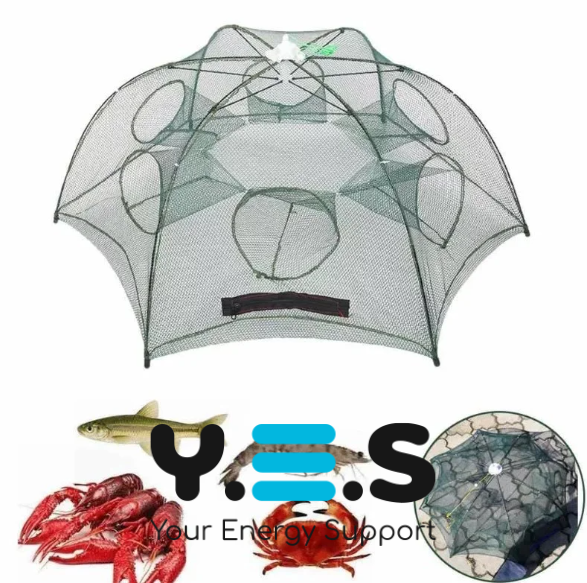 Складана рибальська верша «павук» на 6 отворів: сітка-пастка для риби, раків і креветок