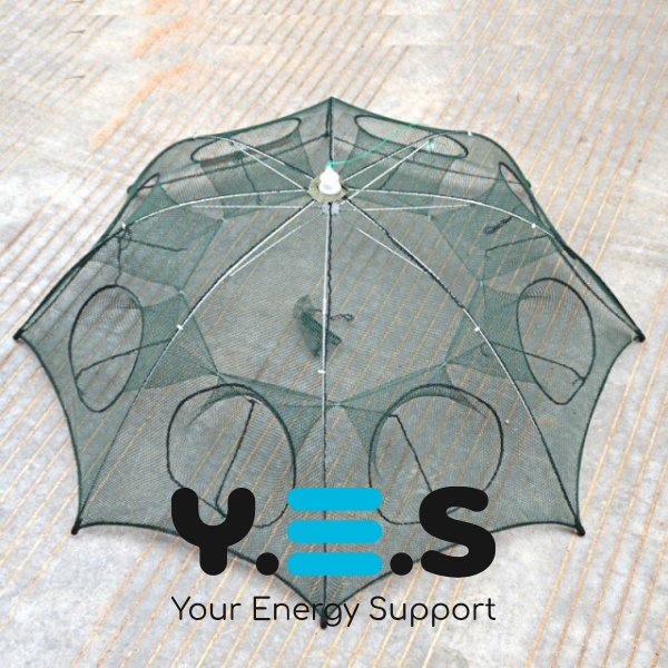 Складана рибальська верша «павук» на 6 отворів: сітка-пастка для риби, раків і креветок