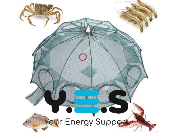 Складана рибальська верша «павук» на 6 отворів: сітка-пастка для риби, раків і креветок