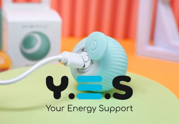 Інтерактивний м’ячик Pet Gravity для котів і собак, хаотичний рух, USB-зарядка