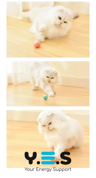 Інтерактивний м’ячик Pet Gravity для котів і собак, хаотичний рух, USB-зарядка
