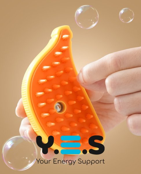 Парова щітка PET SPRAY BRUSH для собак і котів: вичісування шерсті, розпилювач, USB-зарядка